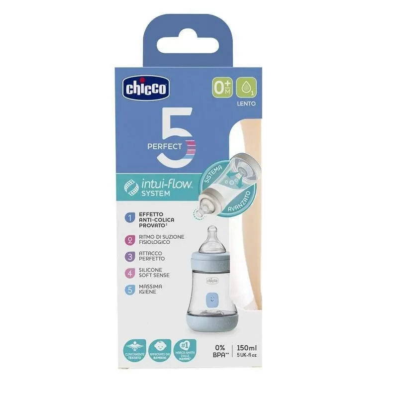 Chicco Perfect 5 Baby Bottle 150ml Slow Flow Anti Colic