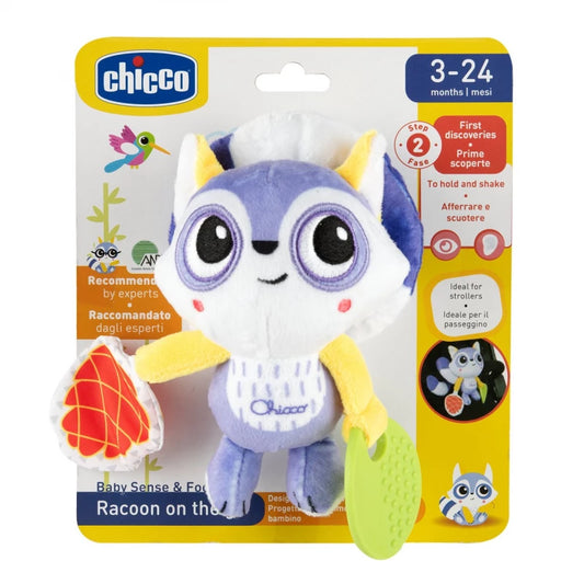 Chicco Racoon On the Go Stroller Rattle Toy with Teether