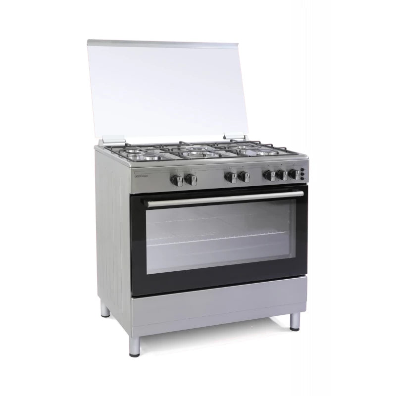 Electromatic 90cm Gas Cooker Stainless Steel with 5 Burners & Oven