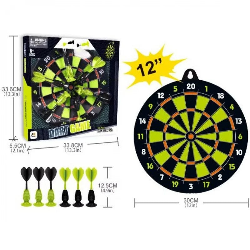 Aojie Sport – 12" Target Set with 6 Darts – Age 6+