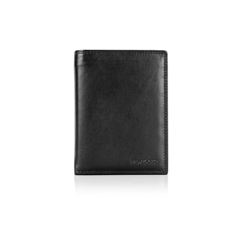 Samsonite Attack Leather Wallet Black, Genuine Leather, 7 Card Slots, and Coin Pocket