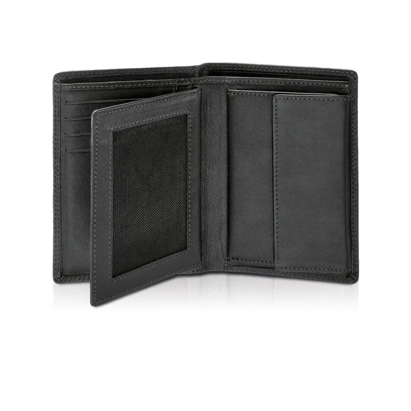 Samsonite Attack Leather Wallet Black, Genuine Leather, 7 Card Slots, and Coin Pocket