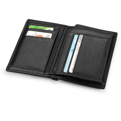 Samsonite Attack Leather Wallet Black, Genuine Leather, 7 Card Slots, and Coin Pocket