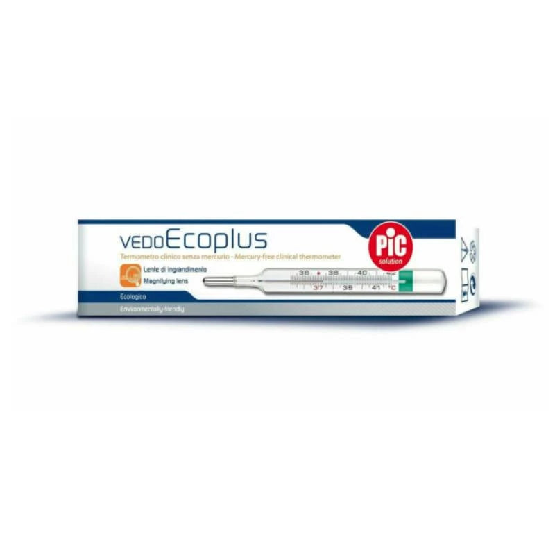 PIC SOLUTION Gallium Thermometer, Accurate Fever Measurement, Mercury-Free, Oral or Rectal Use