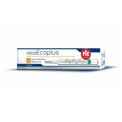 PIC SOLUTION VEDOECO Gallium Thermometer, Accurate Fever Measurement, Mercury-Free, Oral or Rectal Use