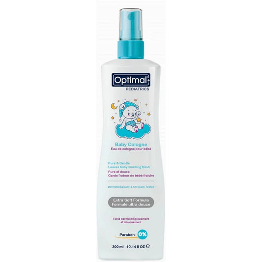 Optimal Baby Cologne Blue 300ml, Gentle Citrus Scent, Paraben-Free, Freshness