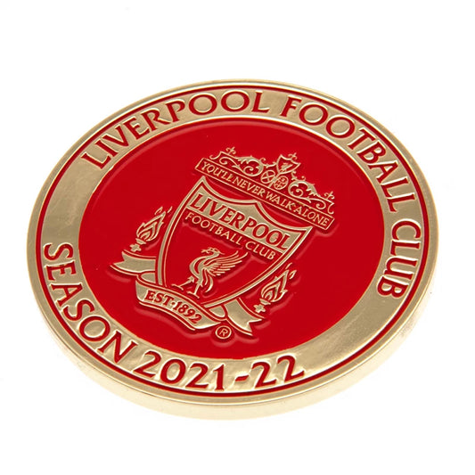 Liverpool FC 2021 22 Season Collectors Coin, Gold Finish