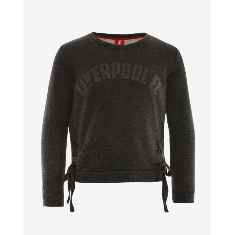Liverpool FC Kids Long Sleeve Crew Sweatshirt Grey 3-4 Years Sports Apparel