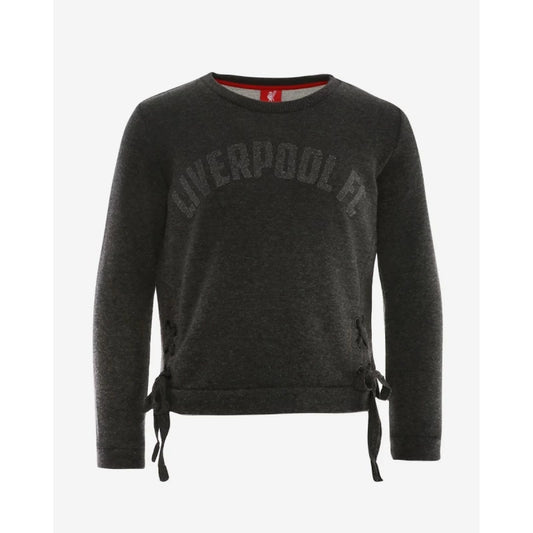 Liverpool FC Kids Long Sleeve Crew Sweatshirt Grey 3-4 Years Sports Apparel