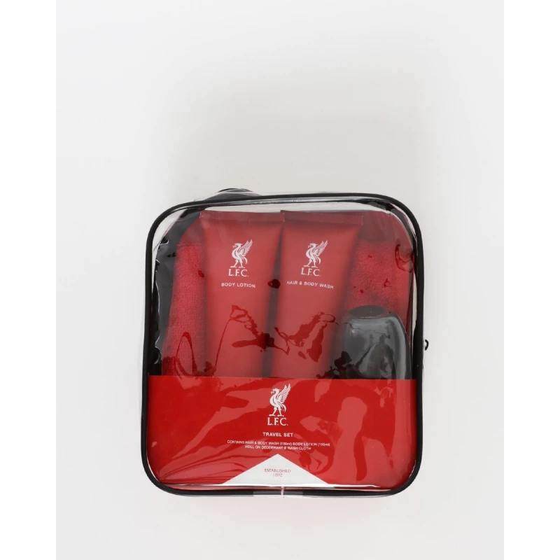 Liverpool FC Travel Gift Set with Hair Body Wash Lotion Anti-perspirant and Flannel