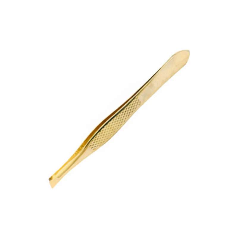 Optimal The Body Set Gold Plated Tweezers for Eyebrows, Chin Hairs, and Facial Hair Removal