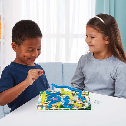 Ambassador 3D Snakes and Ladders Board Game for Kids, Classic Family Fun, 2-4 Players
