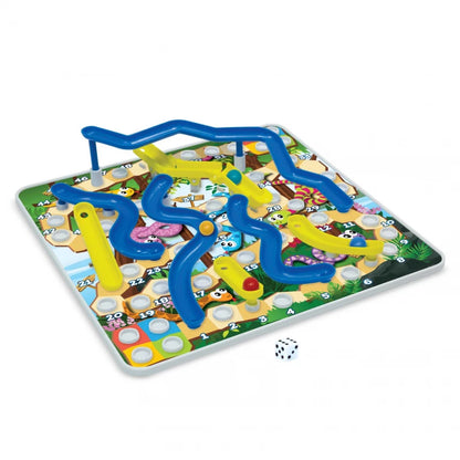 Ambassador 3D Snakes and Ladders Board Game for Kids, Classic Family Fun, 2-4 Players