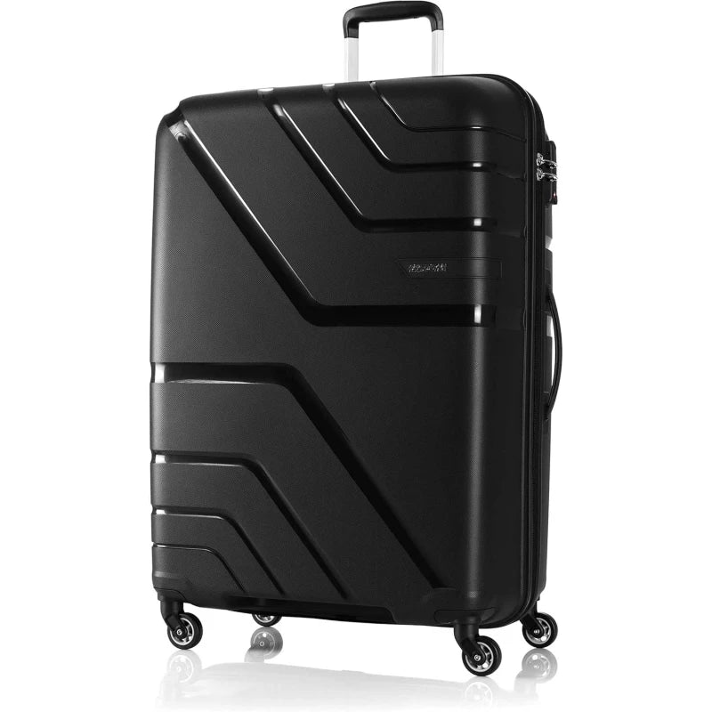 American Tourister Upland 79cm Check In Suitcase Black: Durable 31 Inch Travel Luggage with Expandable Design, TSA Approved Locks, and Lightweight Construction for Easy Travel