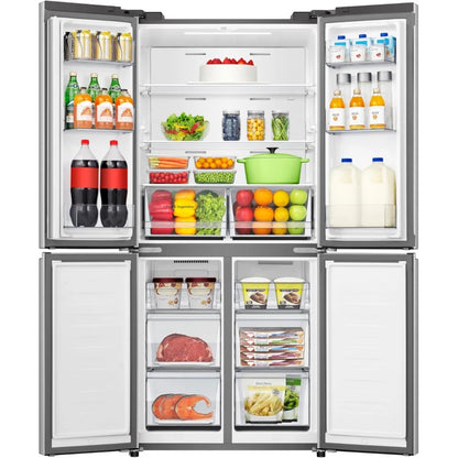 Hisense 4 Door Refrigerator 456 Liters Stainless Steel