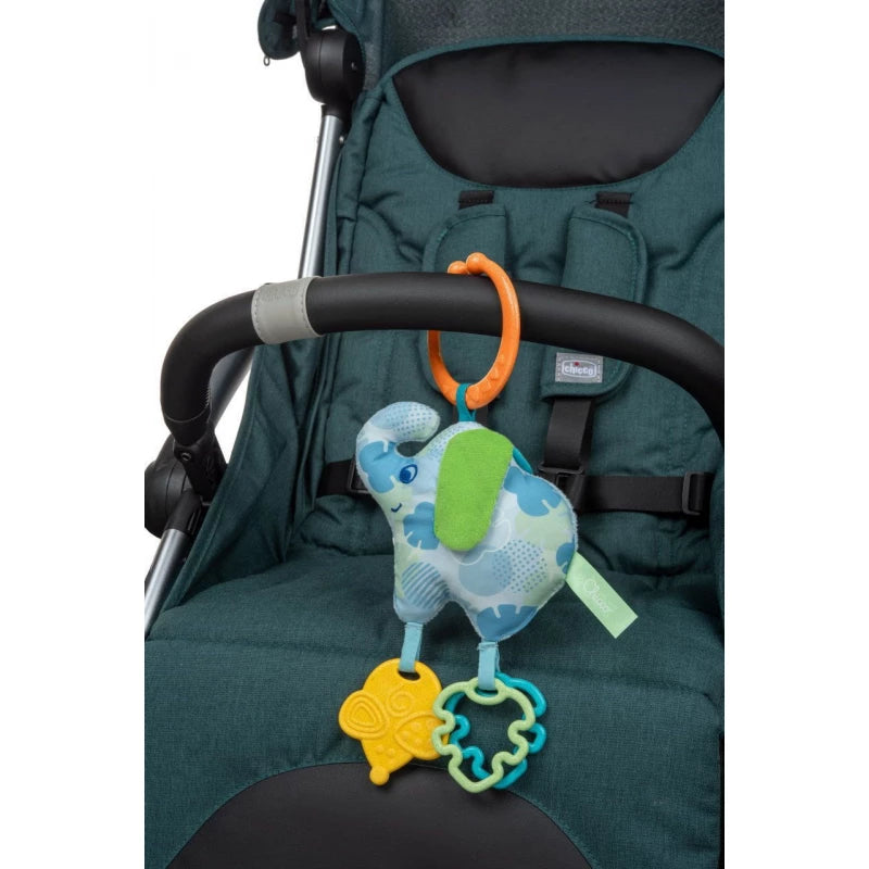Chicco Elephant On The Go Baby Toy, Eco-Friendly Doudou Attachment, Recycled Materials