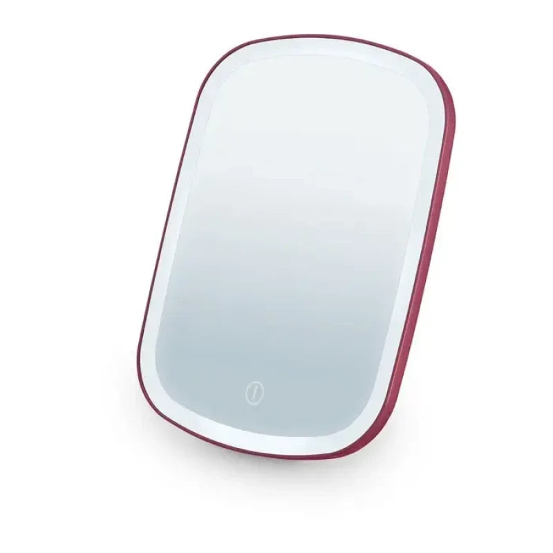 Beurer BS 47 LE4 Illuminated Cosmetic Mirror 5x Magnification LED Lighting Rechargeable for Travel and Home Use Dual Sided 1x and 5x Magnification