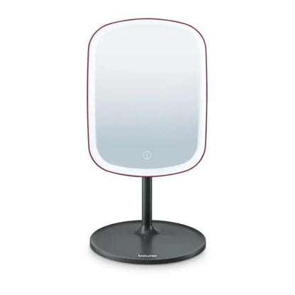 Beurer BS 47 LE4 Illuminated Cosmetic Mirror 5x Magnification LED Lighting Rechargeable for Travel and Home Use Dual Sided 1x and 5x Magnification