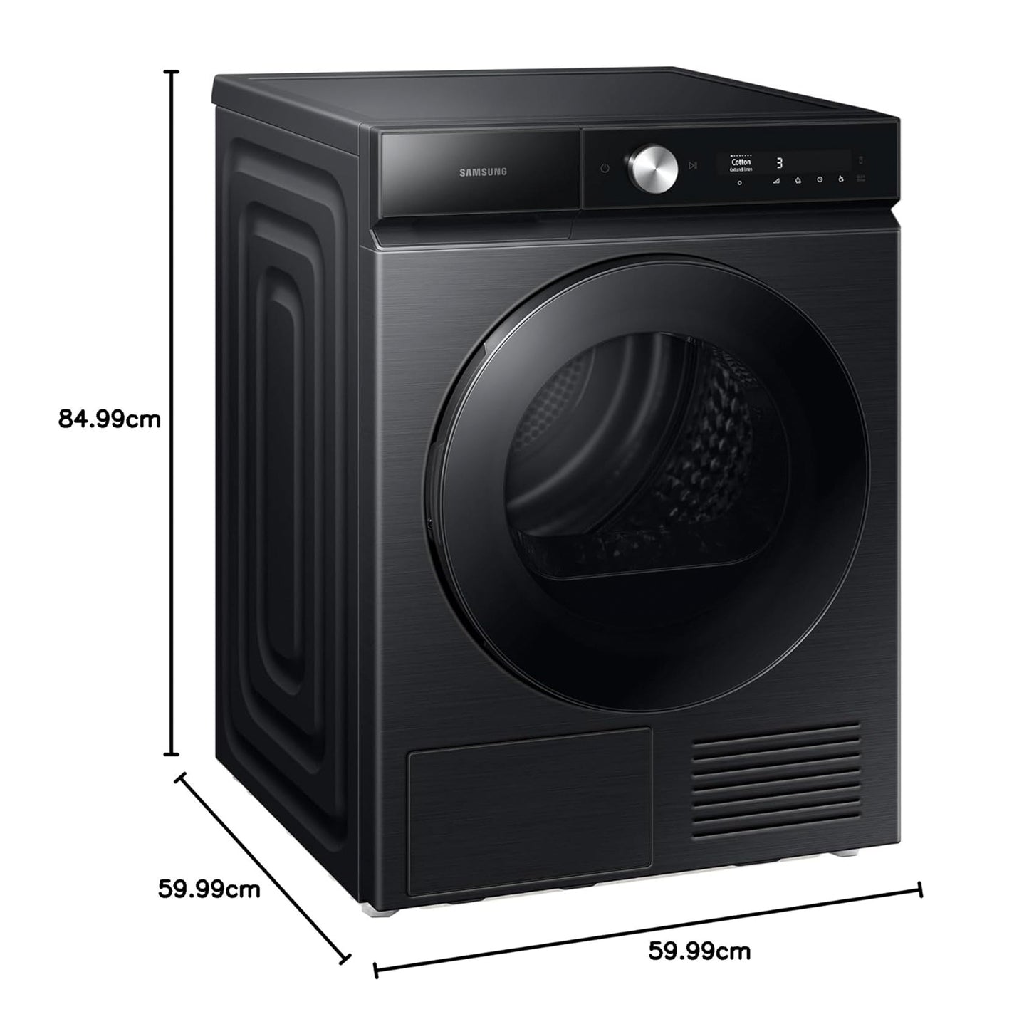 Samsung 9K Bespoke AI Heat Pump Dryer (DV90BB7440GBFH)