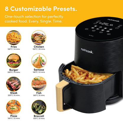 Nutricook Air Fryer Mini Black, 3.3L
