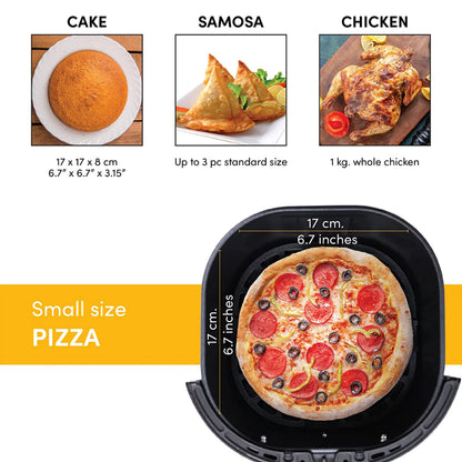 Nutricook Air Fryer Mini Black, 3.3L