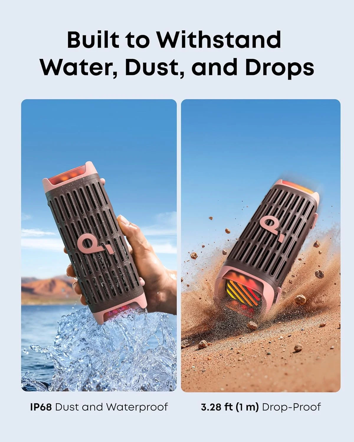 Soundcore Boom 3i by Anker Compact Outdoor Speaker IP68 Waterproof D5100060