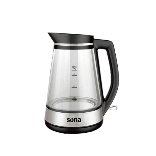Sona Electric Kettle 1.7 L 2200W Glass & Stainless Steel Design (SK 5816)