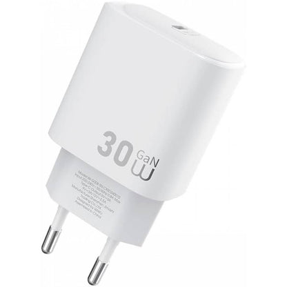 WIWU Wi-G008 30W Essen Series GaN Tech PD Fast Charging Adapter with Type-C to Type, White