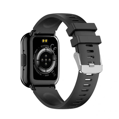 WiWU Smart Watch SW09, Waterproof: 1ATM, Screen Size Large 1.83" HD, Black with Extra Dark Blue Strap