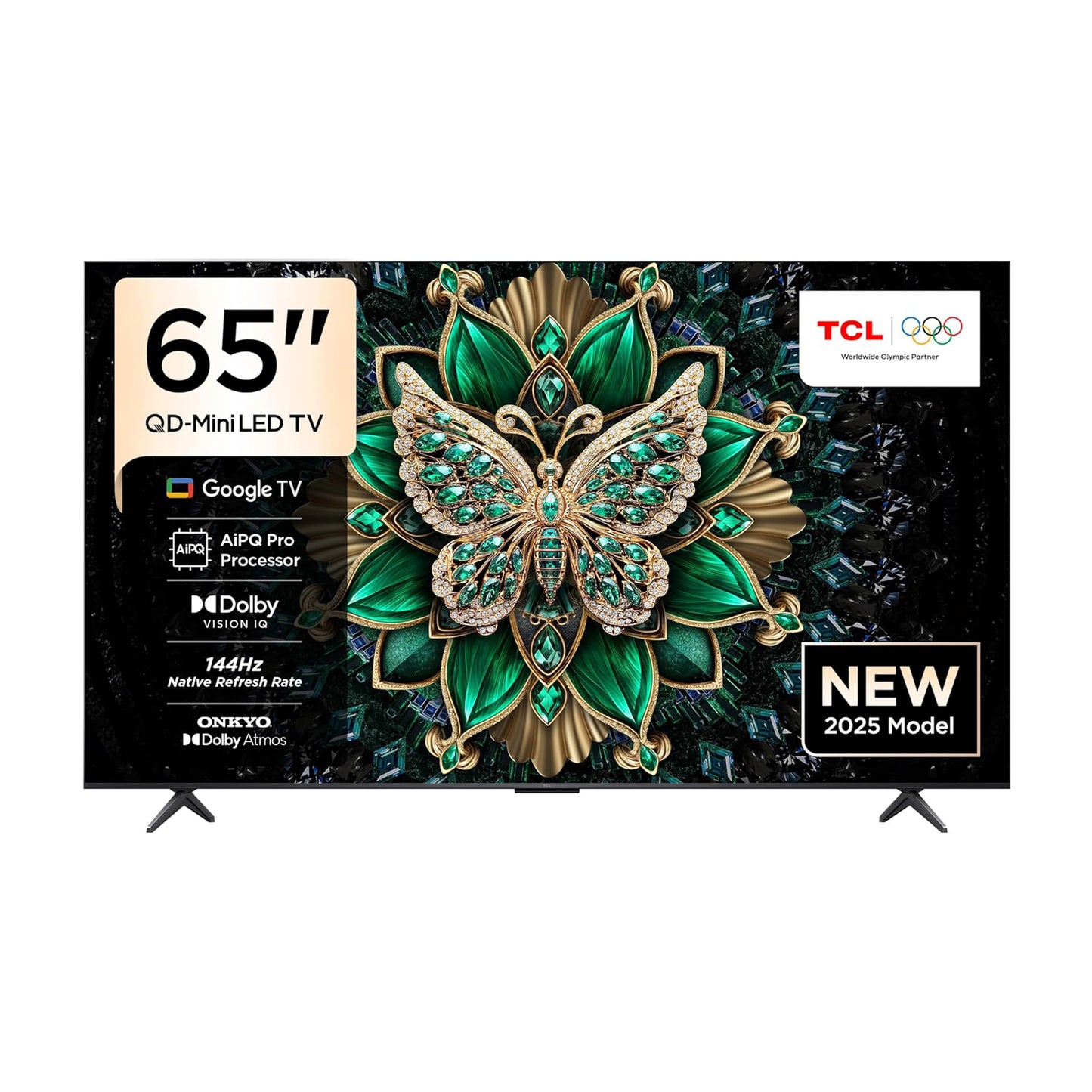 TCL 65C6K Television 65 Inch Smart TV 4K QD-Mini LED Colorful Quantum Crystal HDR 10+ Gaming Google TV