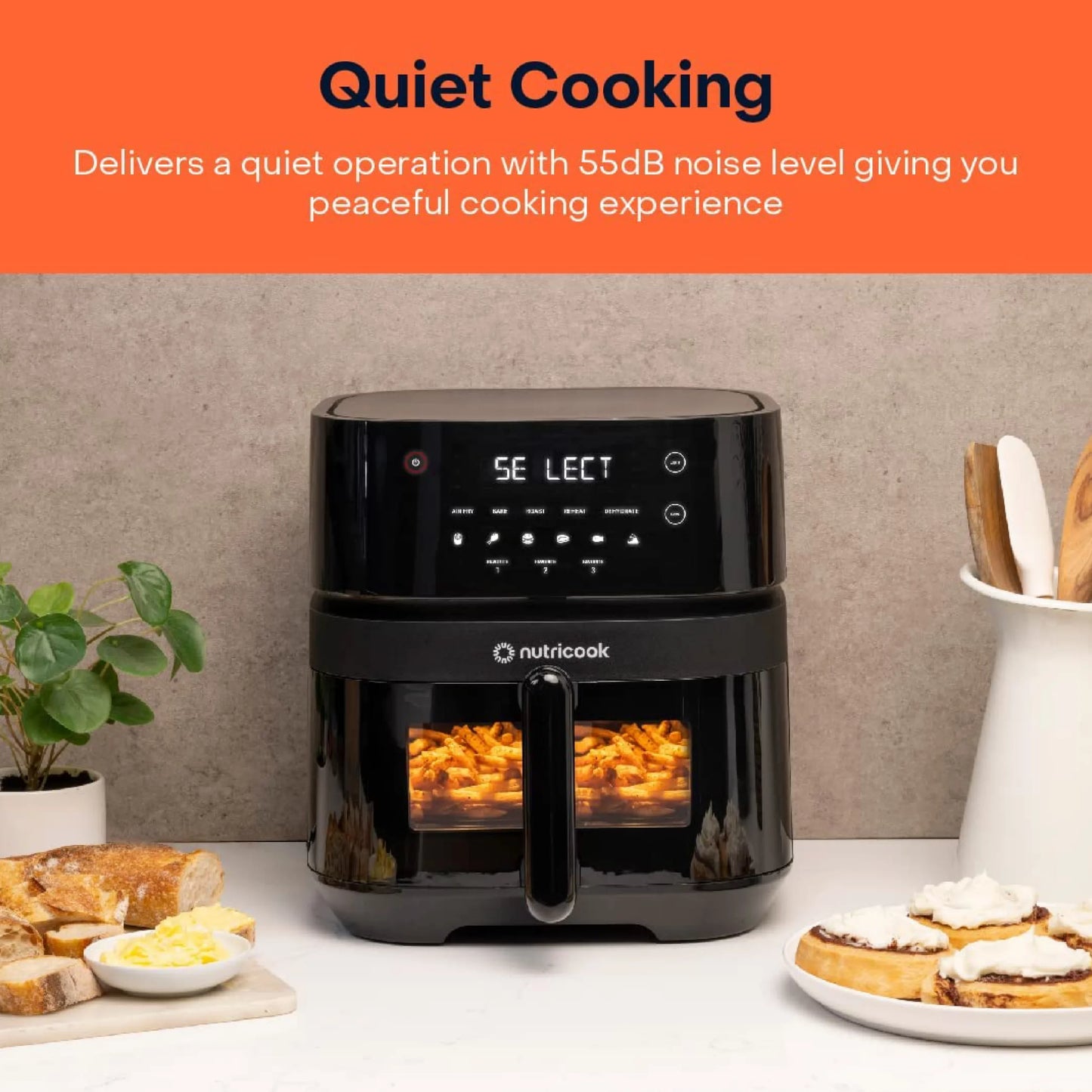 Nutricook Airfryer Vision 5.7L, 1700W, Vision with Clear Window and Internal Light
