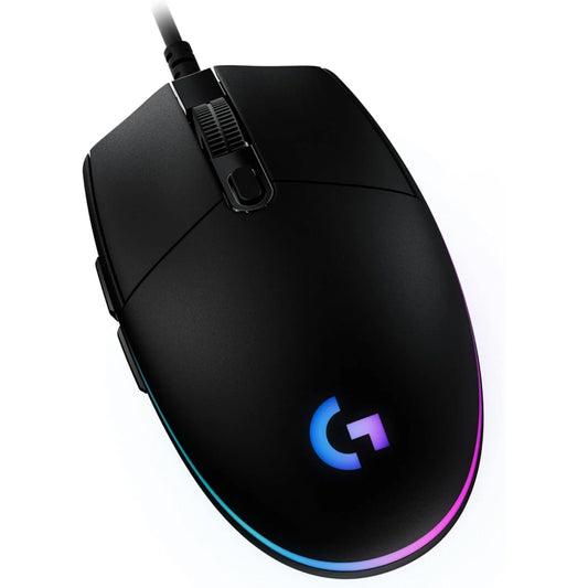 Logitech G203 LIGHTSYNC RGB Wired Gaming Mouse – 8,000 DPI, Rainbow Optical Effect, Black