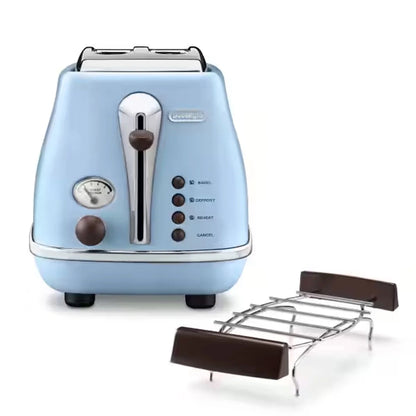 Delonghi Toaster with Vintage Design 2-Slice Capacity and 900W (CTOV2103.AZ)