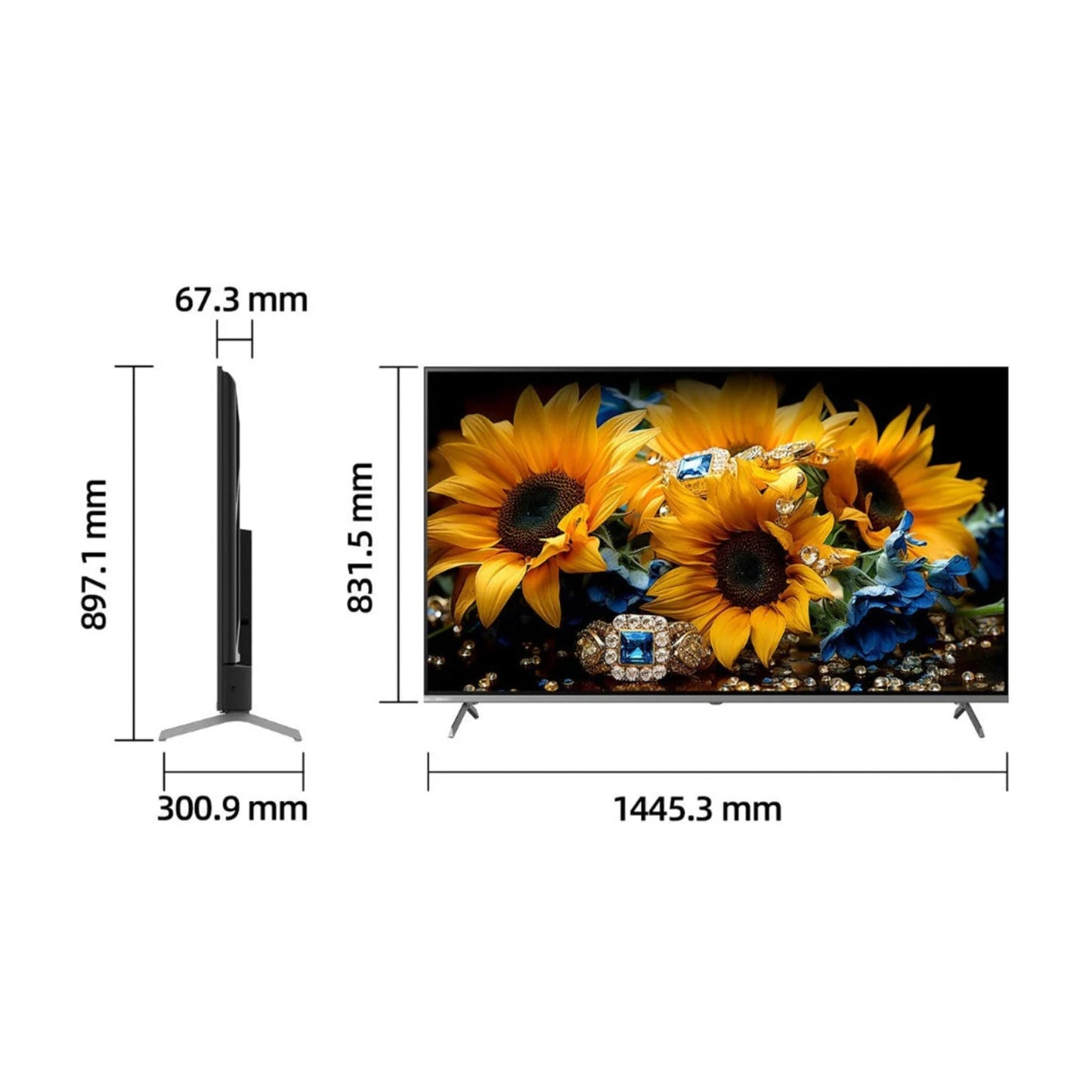 CHIQ TV 65Inch QLED UHD, Smart Google TV (U65QM10S )