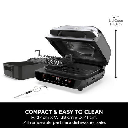 Ninja Foodi MAX Health Grill & Air Fryer 5.7L with Digital Cooking Probe(AG551UK)