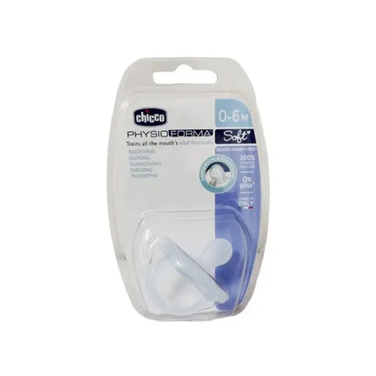 Chicco Soother Physiosoft Lightblue 0-6m 1pc B