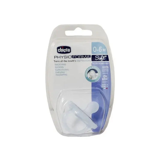 Chicco Soother Physiosoft Lightblue 0-6m 1pc B