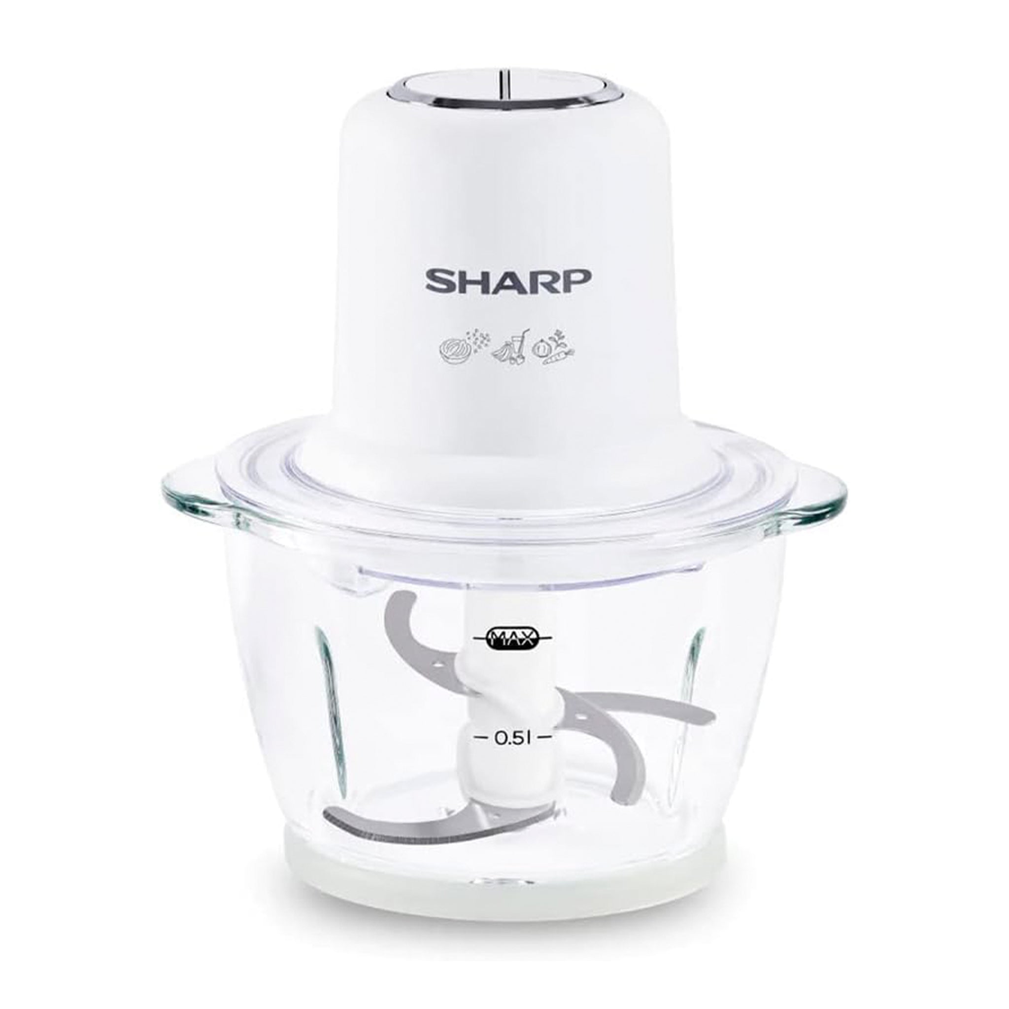 SHARP Chopper 350 Watt 1.2 Liter - White (EM-CP31-W3) - Ammancart