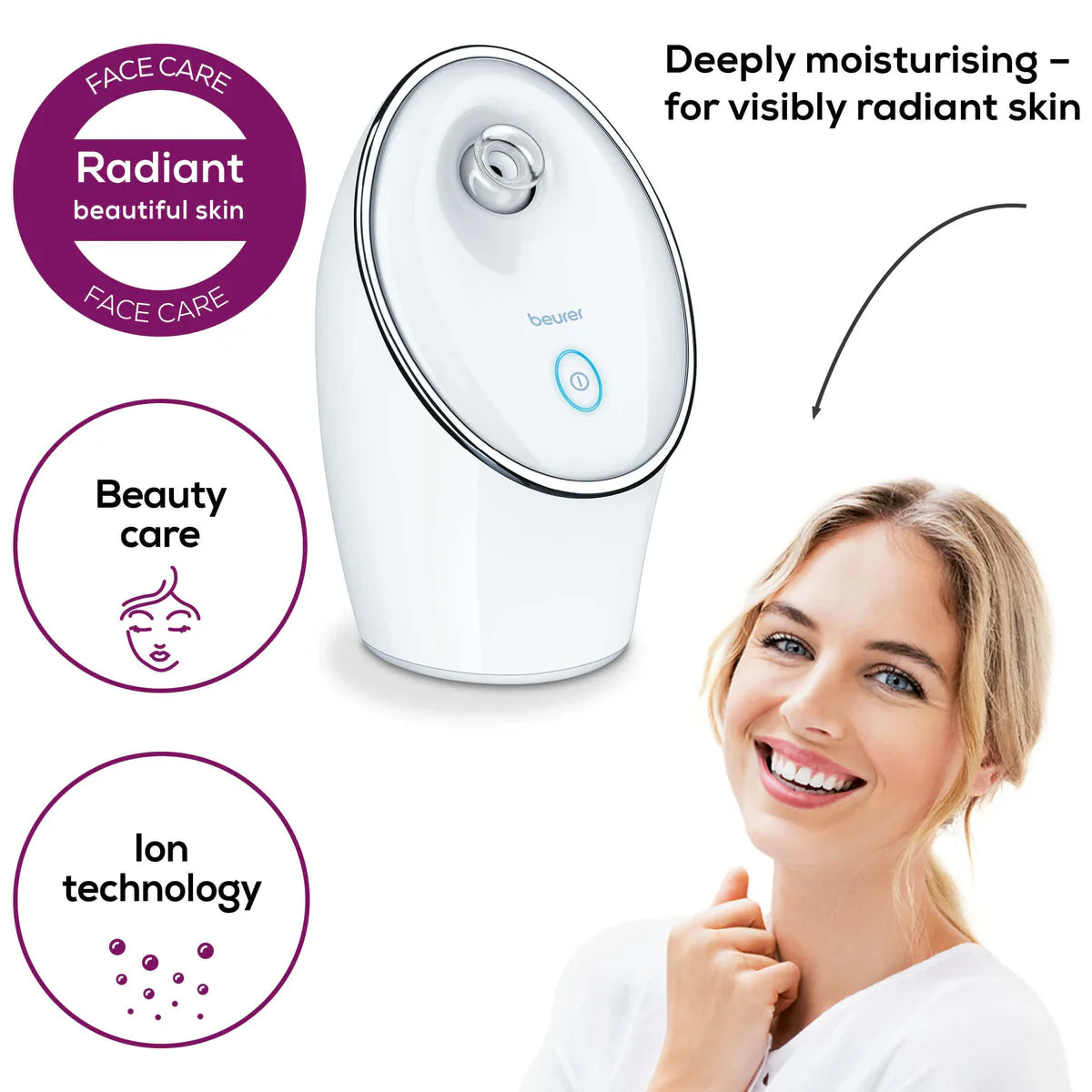 Beurer FC 72 Facial Sauna Ionic Hydration & Deep Cleansing