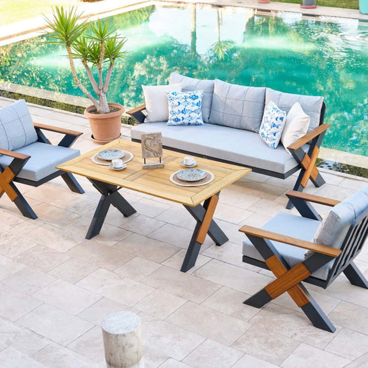 Lotus Lounge Set (5 Seaters) - Anthracite