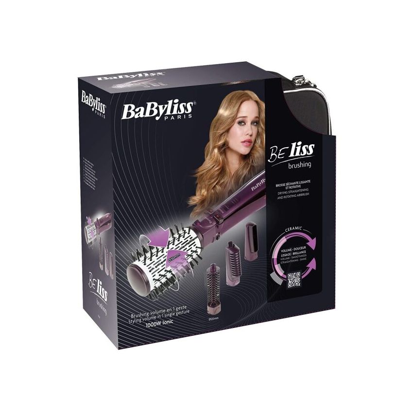 Babyliss Beliss Rotating Airbrush, 1000 Watts, Purple, 2736SDE