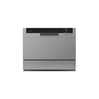 Midea Counter Dishwasher - 6 Sets - 7 Programs - 1 Spray - 1 Basket- Silver - (WQP6-3602F)