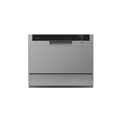 Midea Counter Dishwasher - 6 Sets - 7 Programs - 1 Spray - 1 Basket- Silver - (WQP6-3602F)