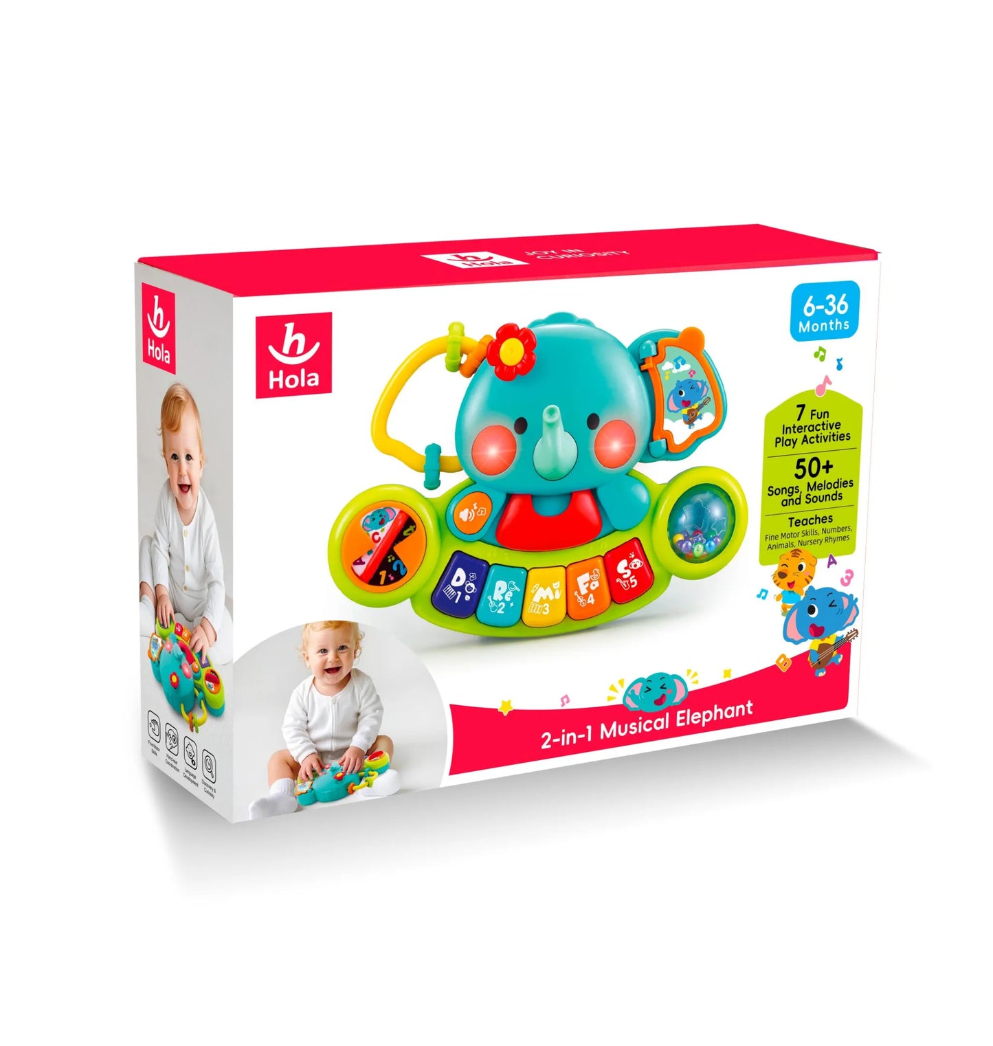 2-in-1 Musical Elephant