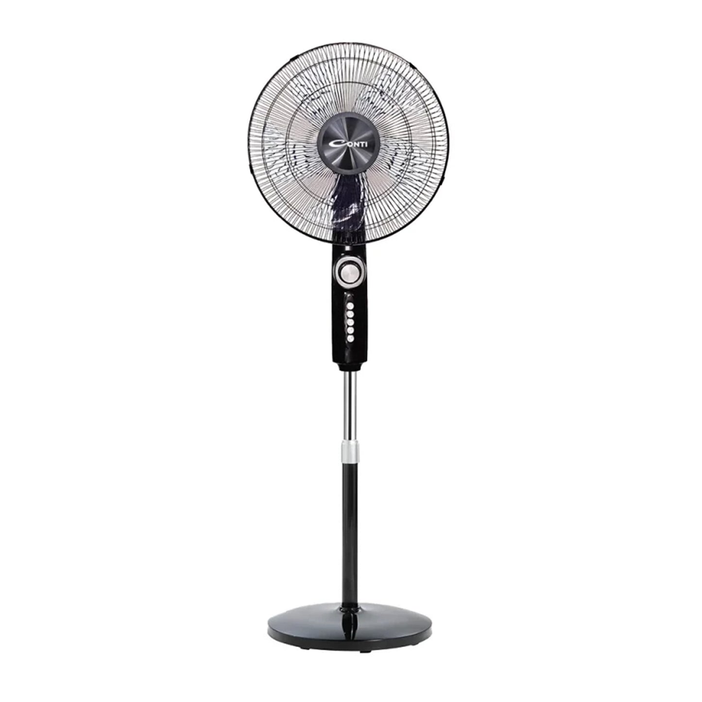 Conti 18-Inch Stand Fan, 7 Blades, 75W, 4 Speeds, Timer, White, SF18001 WH