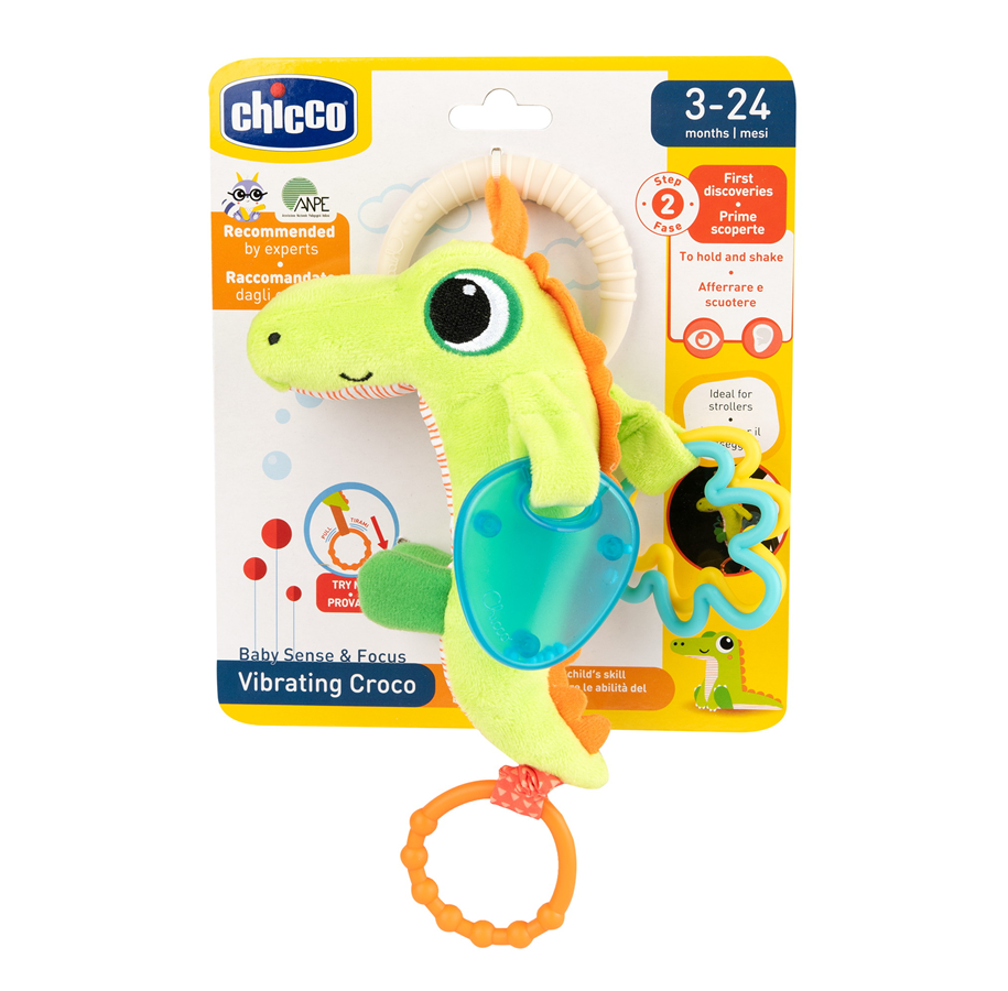Chicco -Crocodile fabric rattle