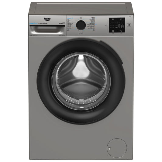 Beko Washing Machine 1200 RPM 8 kg Gray Inverter A+++(BM3WFU38200BS)