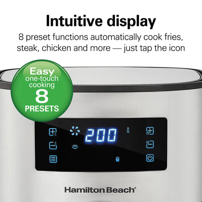 Hamilton Beach Digital Air Fryer with Nonstick Basket 5.6L, 1700 Watt (35075-ME)
