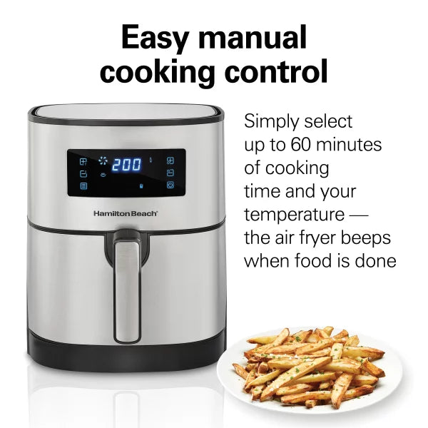 Hamilton Beach Digital Air Fryer with Nonstick Basket 5.6L, 1700 Watt (35075-ME)