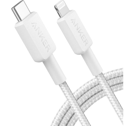 Anker 322 USB-C To Lightning Braided Cable 0.9m White A81B5H21